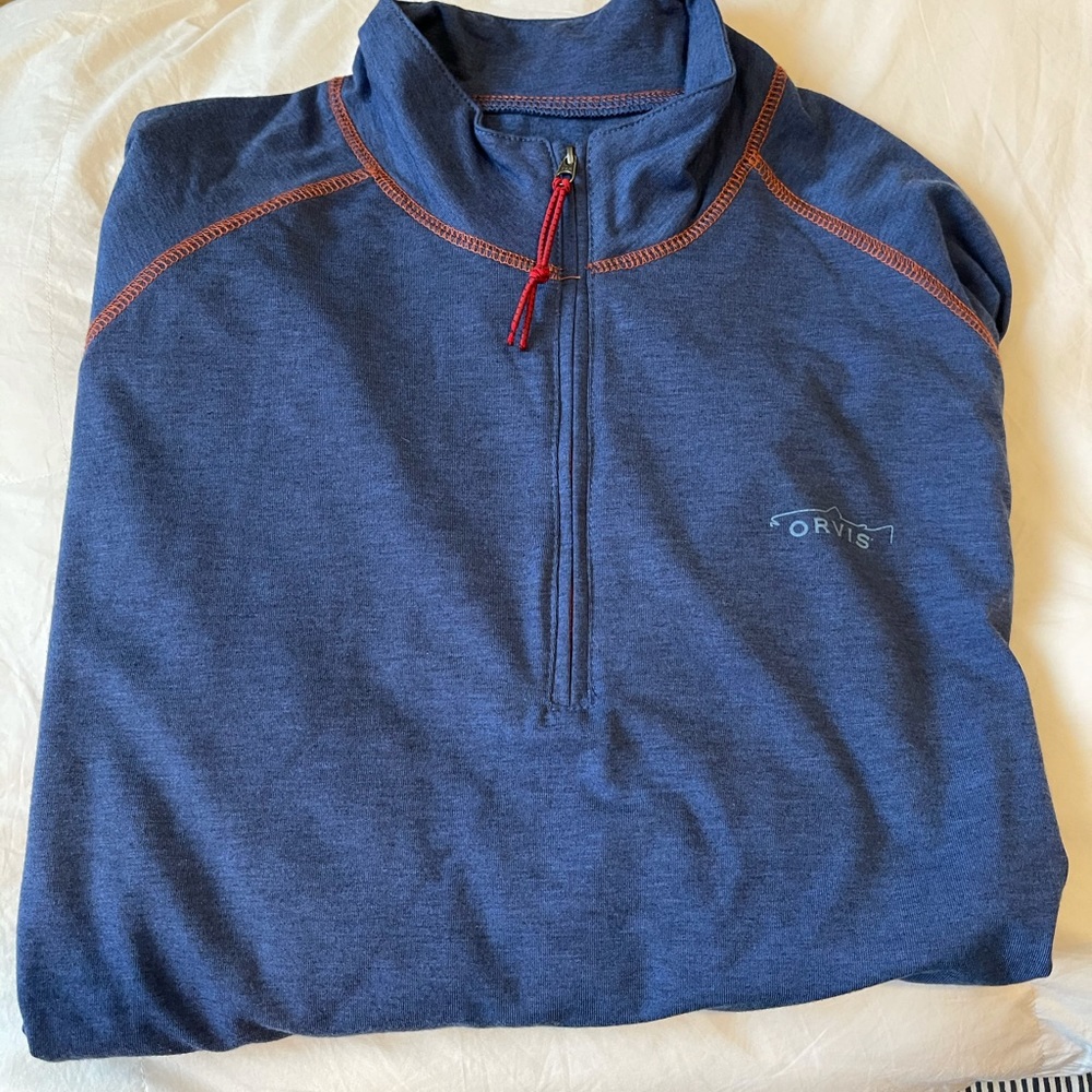 Orvis size L quarter zip